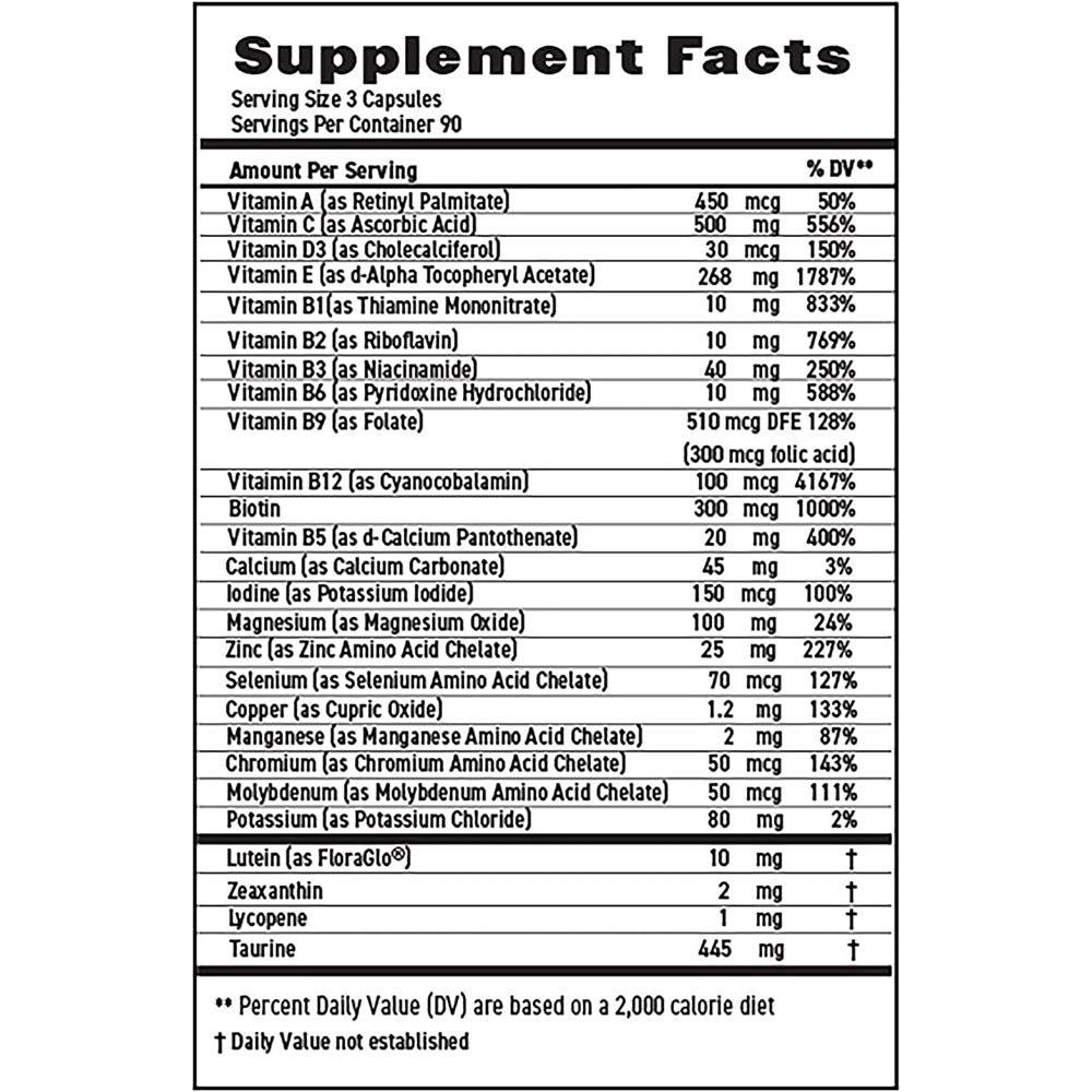 Suplementos Alimenticios 270 Cápsulas de Vitaminas Ojos