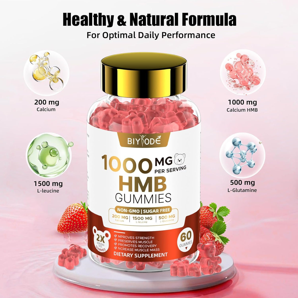 Gomitas HMB para Hombres y Mujeres – 60 Gomitas