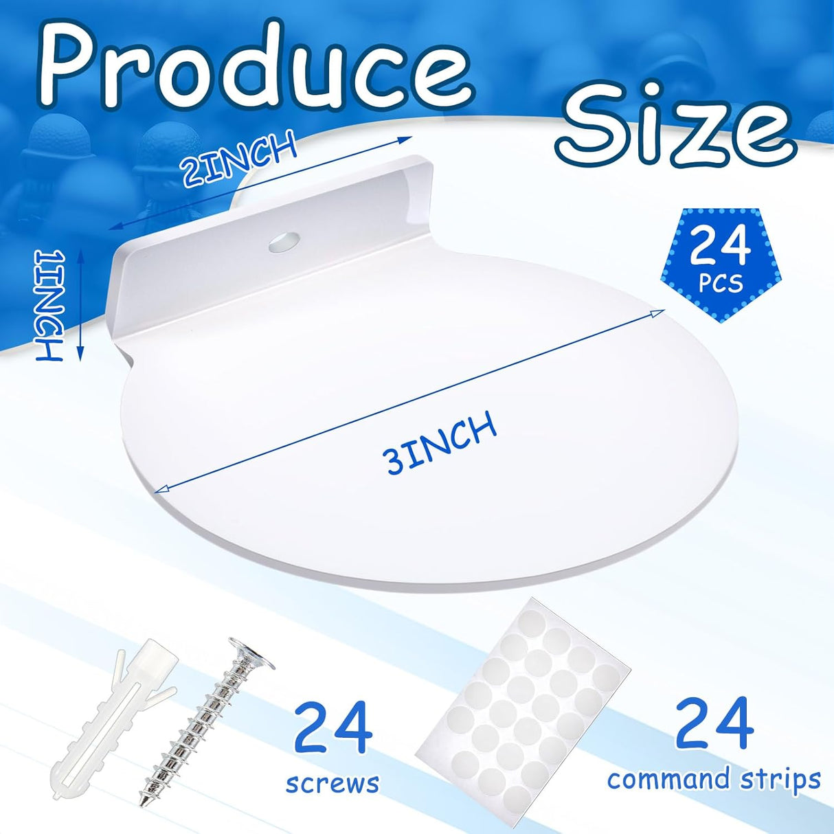 Estante Flotante Juexica 24 Pcs para Figuras de Acción 3 Pulgadas