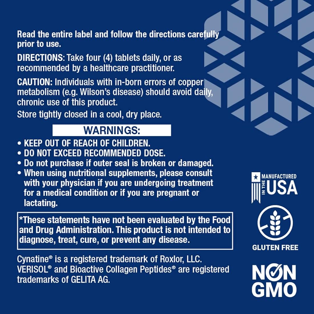 Suplemento de colágeno para cabello piel y uñas 120 und