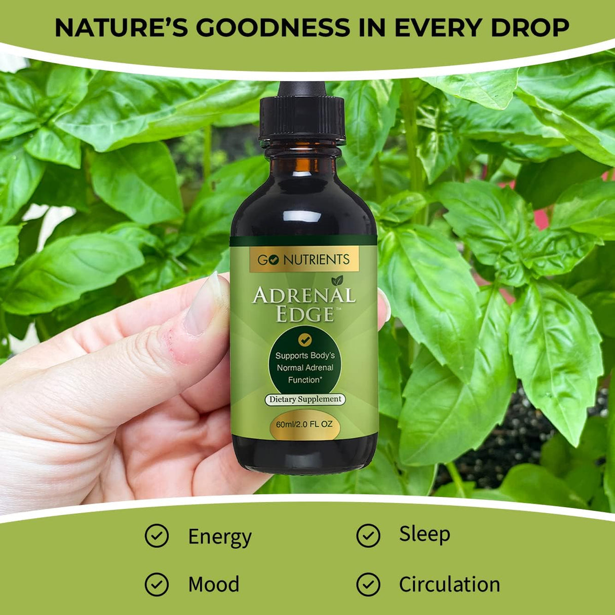 Suplemento en gotas para aliviar el estrés diario y ansiedad