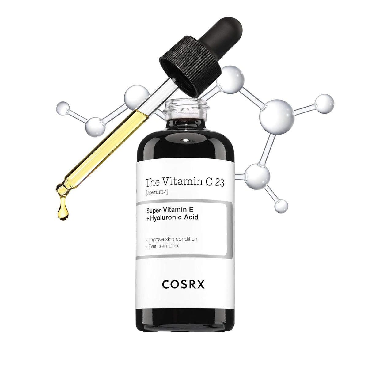 Sérum Facial de Vitamina C y E con Ácido Hialurónico, Antiedad