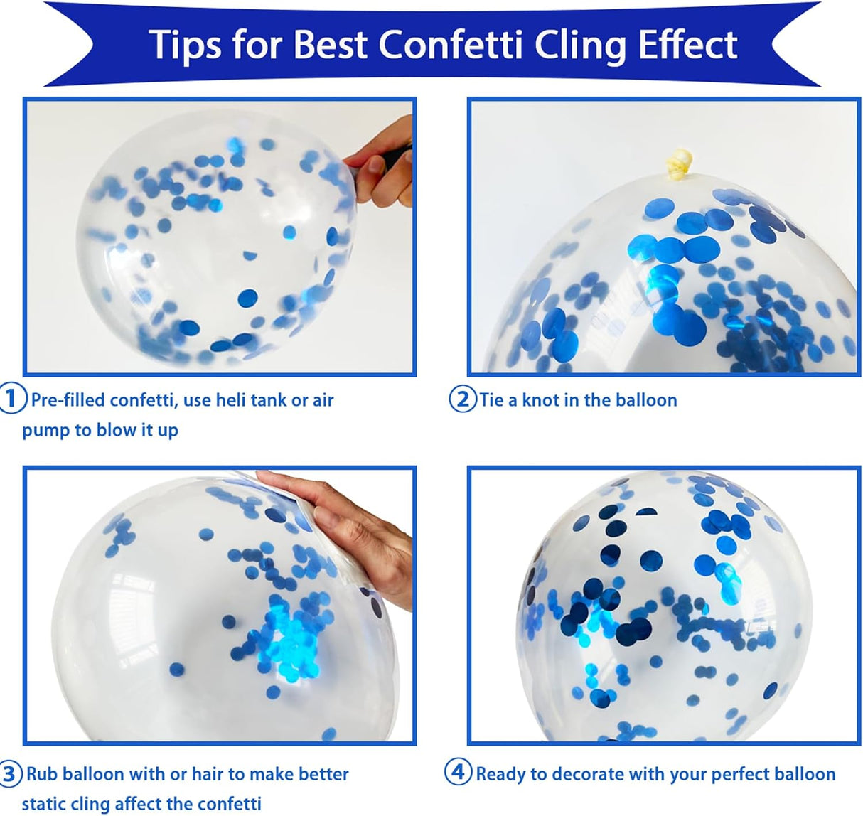 Decoración Cumpleaños Azul con Globos y Cintas para Hombres y Niños