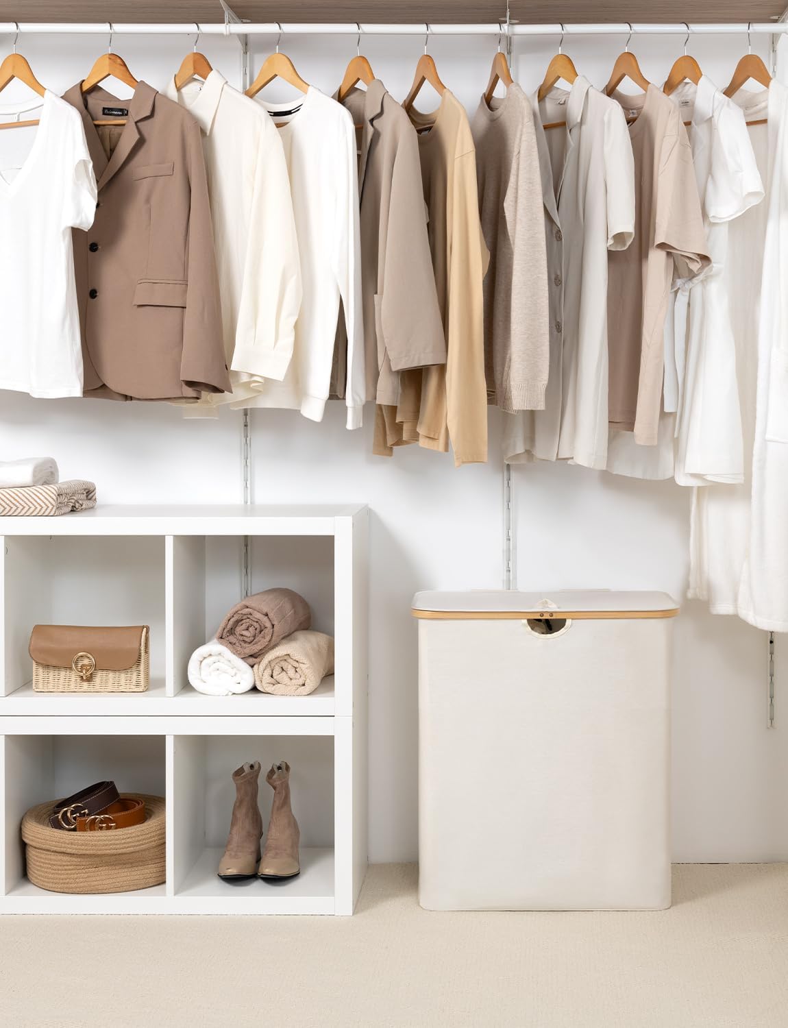 Cesta de Ropa Grande StorageWorks con Tapa y 2 Bolsas Extraíbles