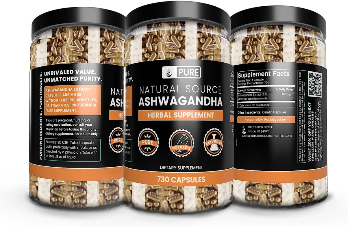 Ashwagandha 730 Cápsulas Pure Original Ingredients Sin Rellenos