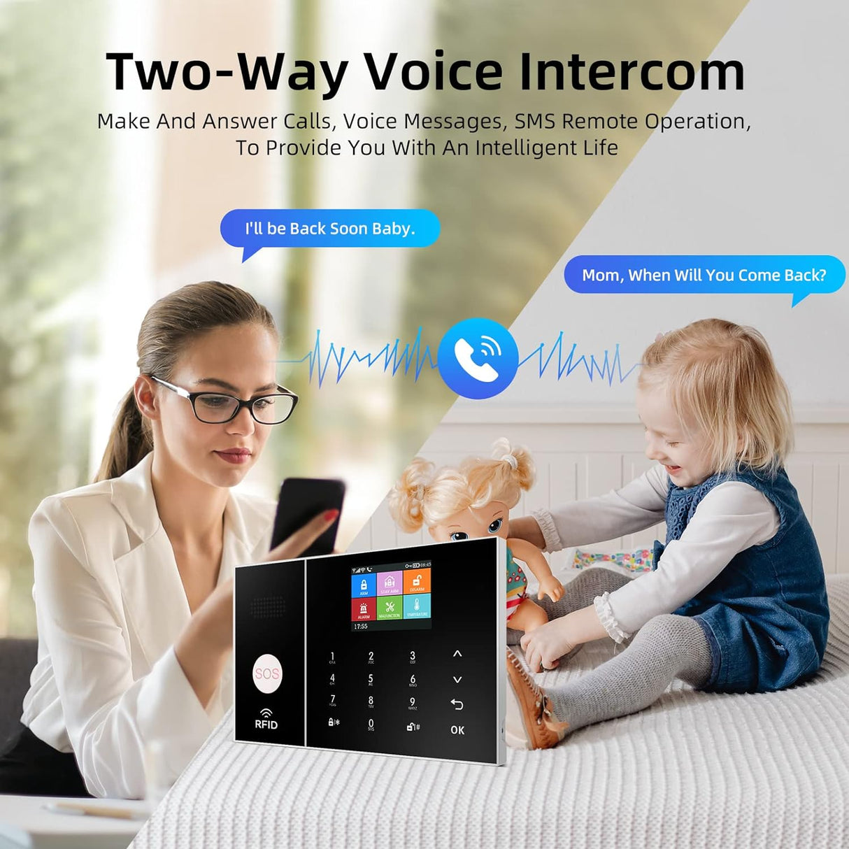 Kit de Alarma de Seguridad para Hogar 4G, Inalámbrico, WiFi