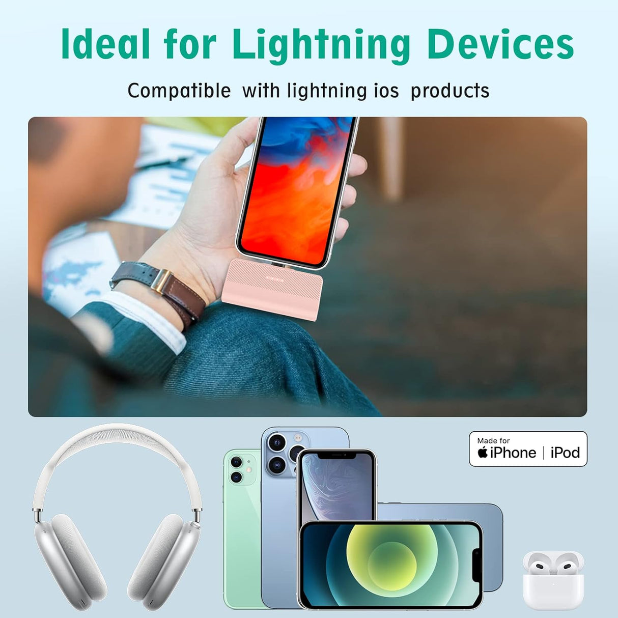 Cargador portátil para celular de batería de carga rápida