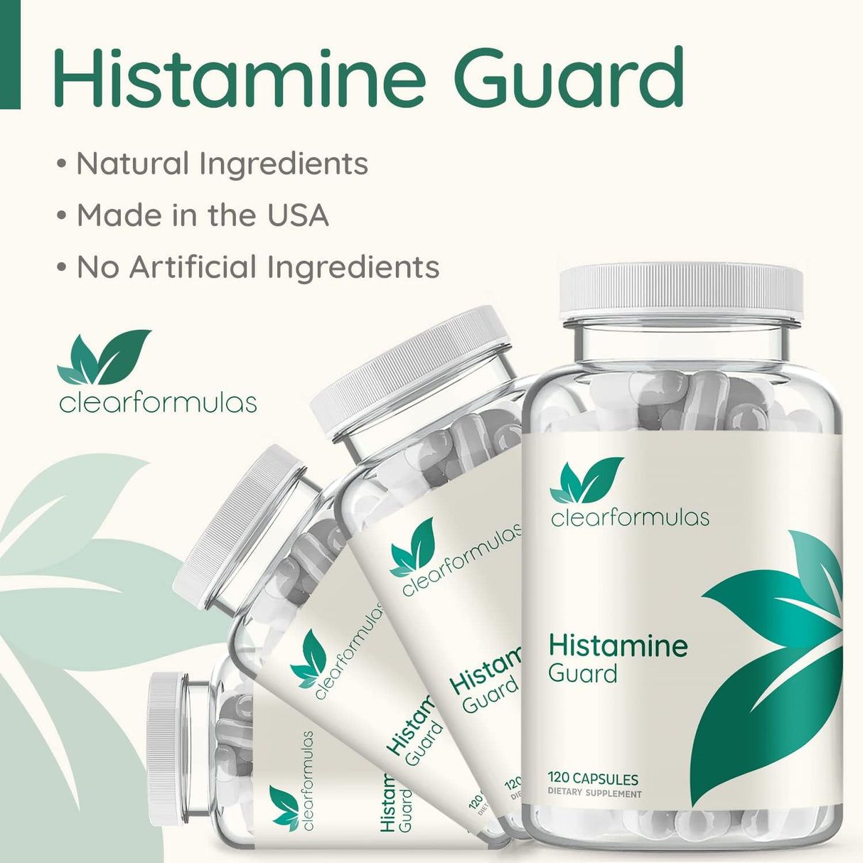 Suplemento enzimático Histamina Guard, 120 cápsulas