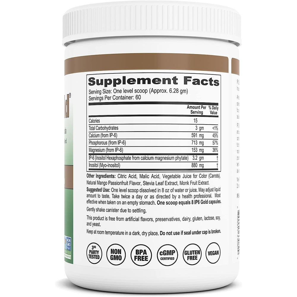 Suplementos Polvo de oro IP-6 mango maracuyá 60 porciones