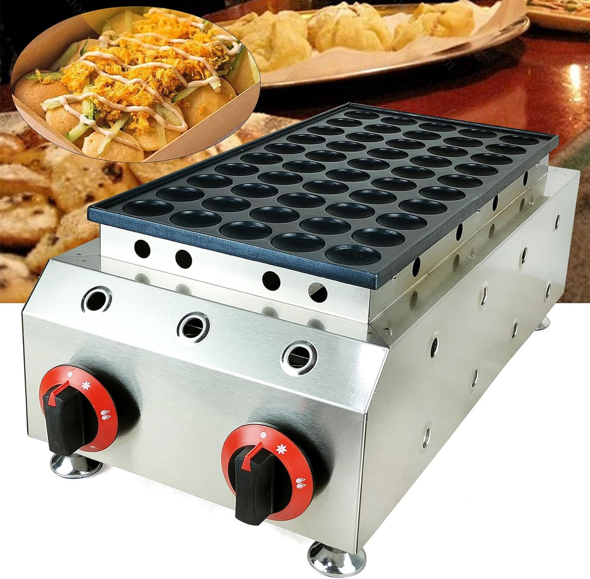 Máquina de Waffles LOYALHEARTDY, 50 pcs, ideal para panadería