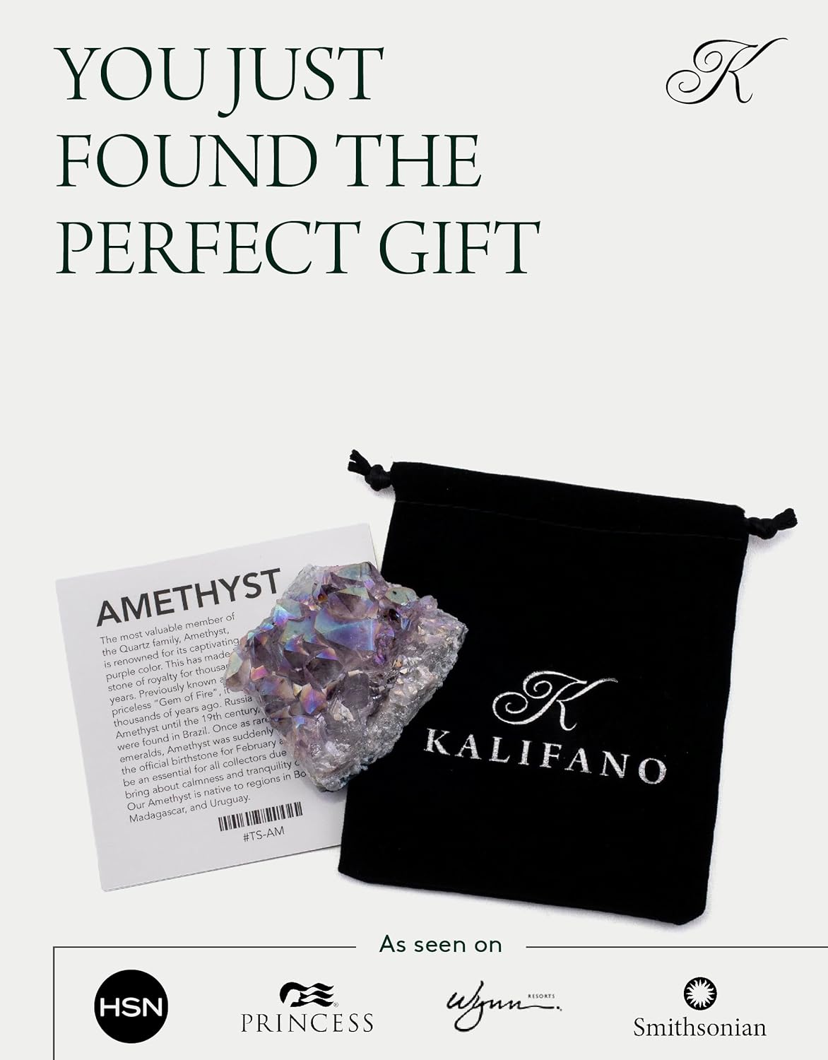 KALIFANO Angel Aura - Geoda de amatista – Cristal amatista