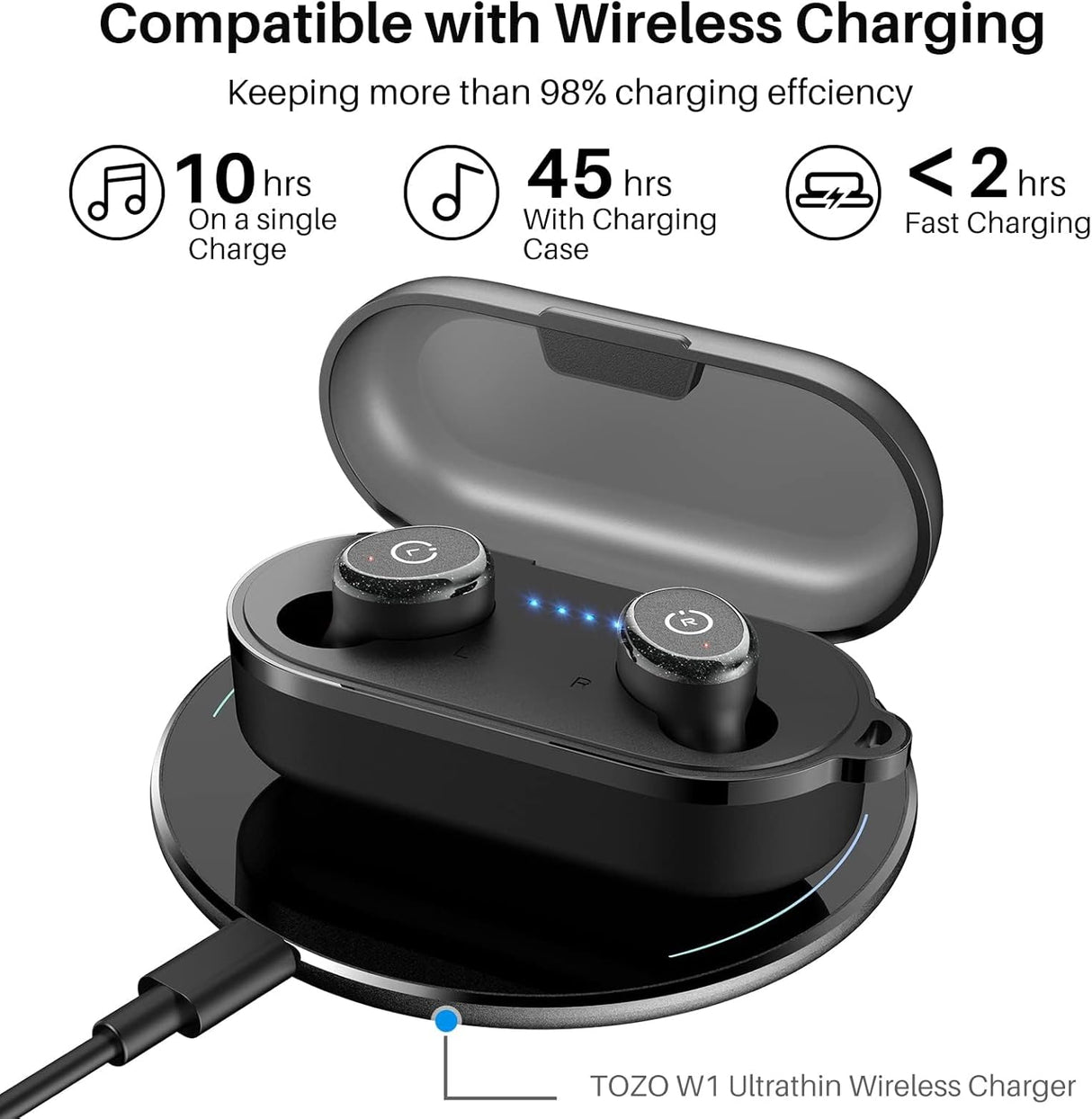 Auriculares TOZO T10, Bluetooth 5.3, sonido premium, IPX8