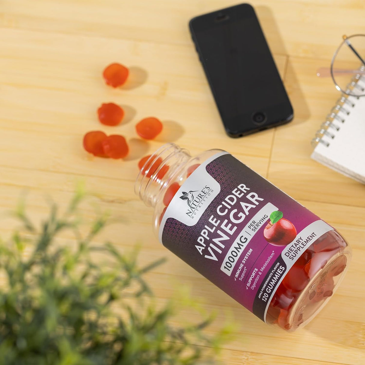 Suplemento Nature's Nutrition Gomitas de vinagre de manzana