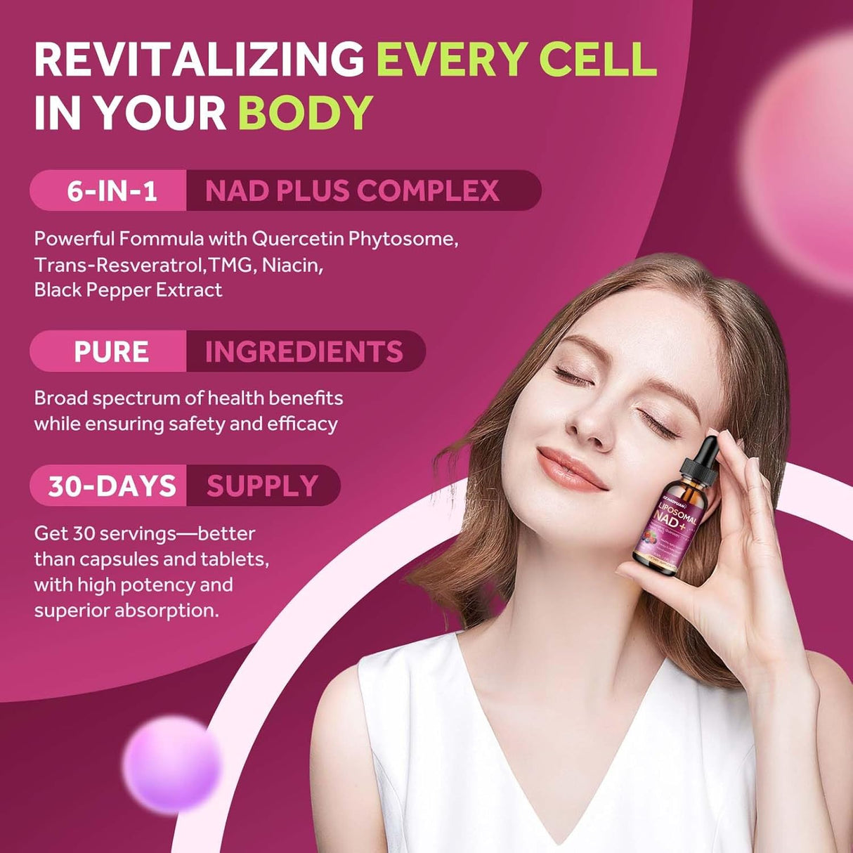 Liposomal NAD Líquido 1200mg - Salud Celular y Antiedad