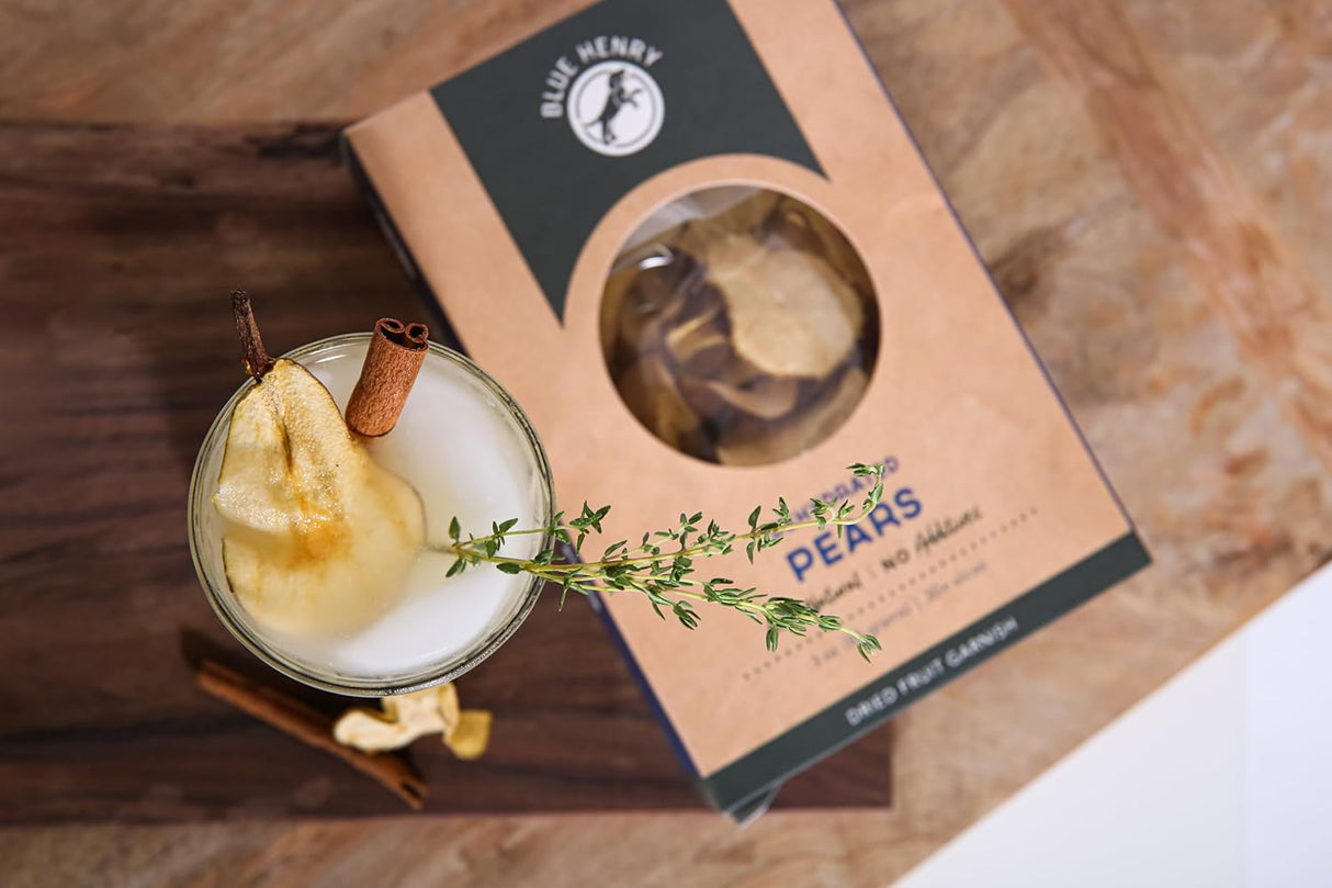 Rodajas de Pera Deshidratada BlueHenry - Vegano, Natural, 3oz