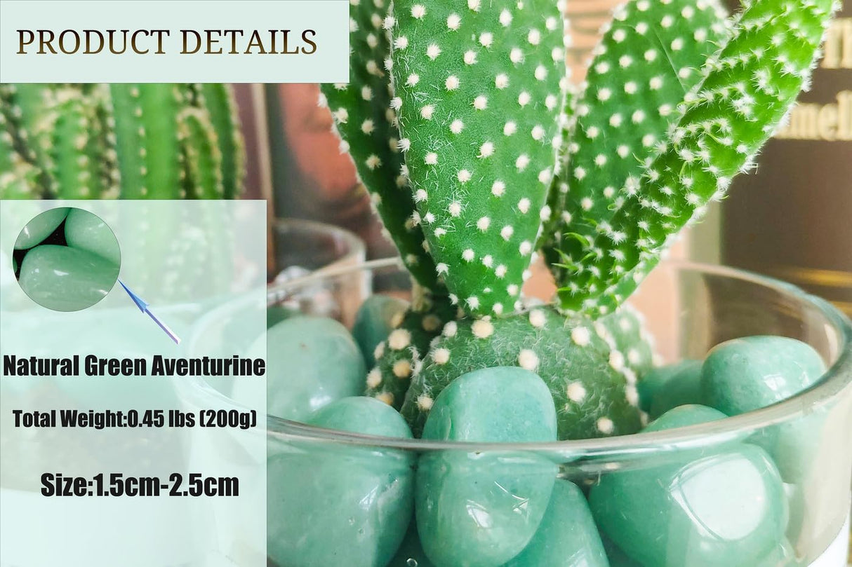 Juego de Cristales de Aventurina Verde Pulidos e Irregulares