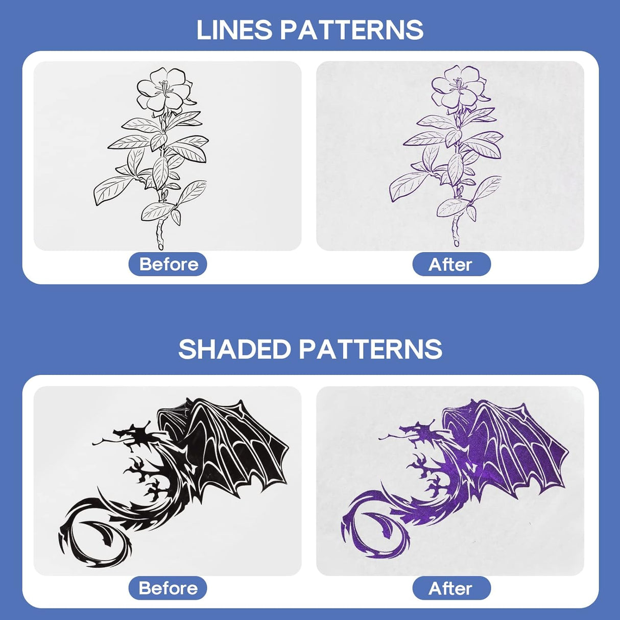 LifeBasis Máquina de plantillas de transferencia de tatuajes, impresora térmica profesional de plantillas de tatuajes con papel de transferencia de tatuajes, 20 hojas, kit de impresora de tatuajes