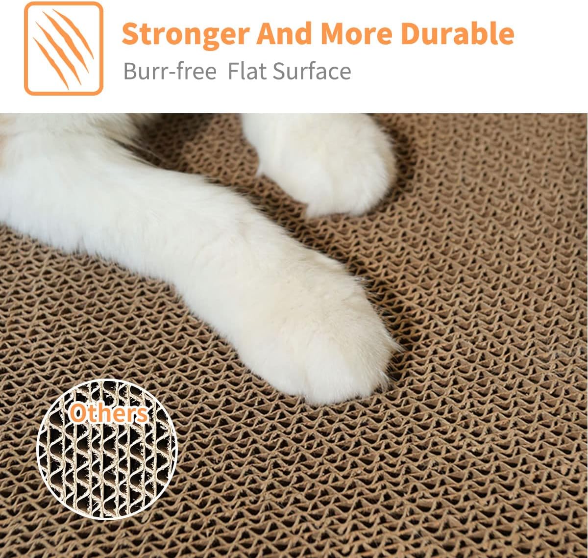 Caja de cartón rascador para gatos de interior 5 paquetes