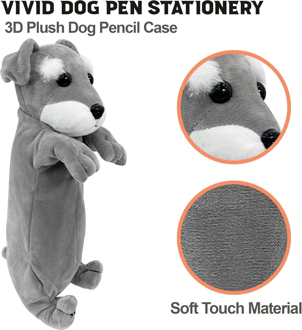 Estuche para Niños 3D de Peluche Animal Perro Dinosaurio