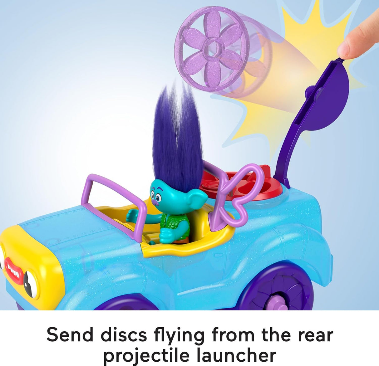 Carrito Branch de Trolls de Fisher-Price con figura para jugar