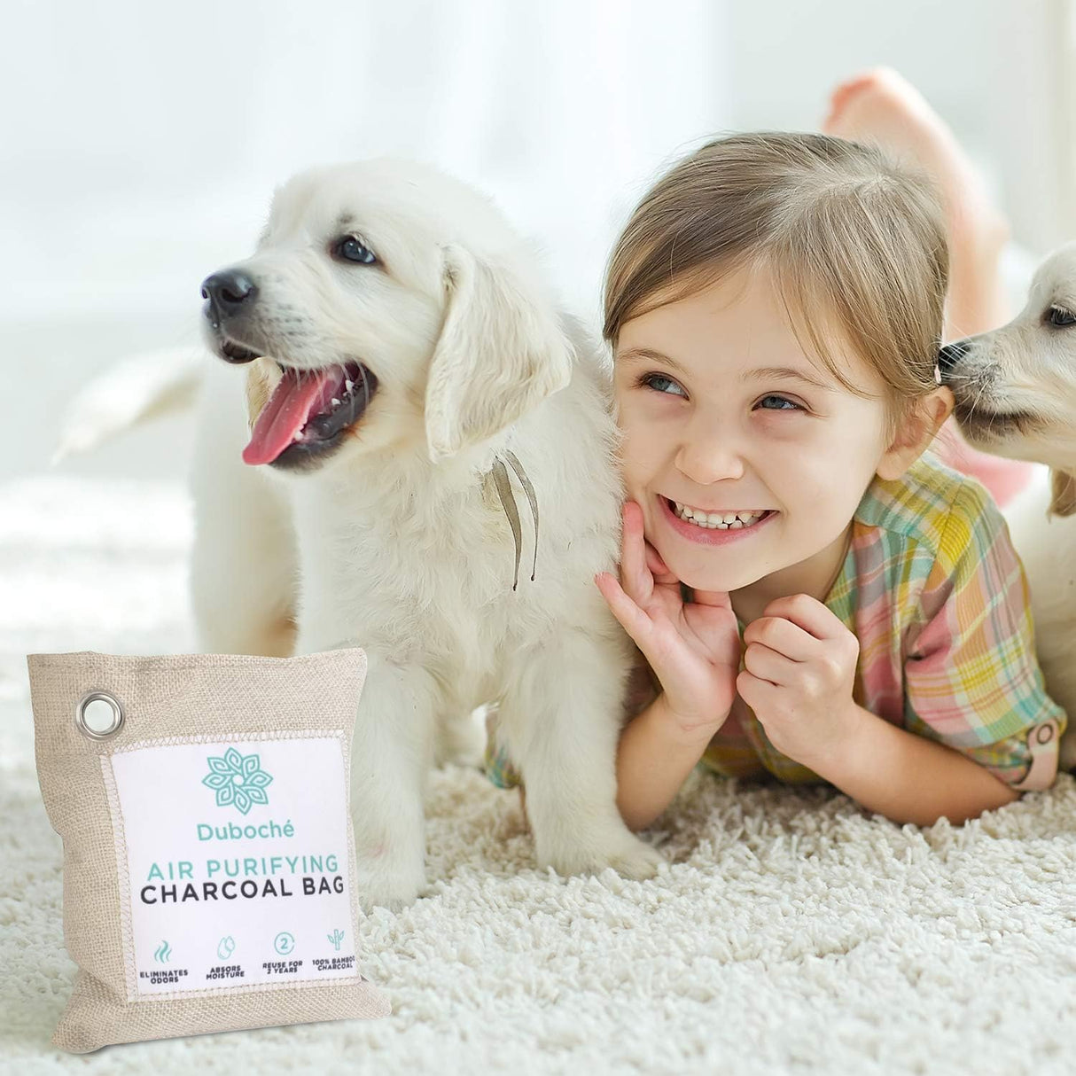 Bolsas de Carbón de Bambú Duboché, 8 Piezas, Purificadoras