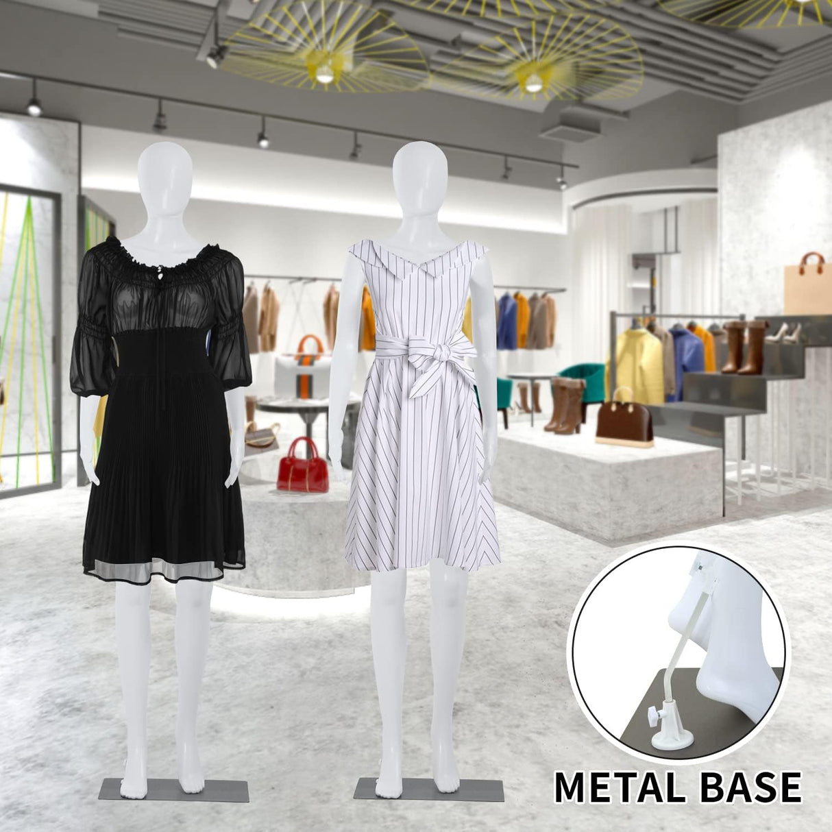 Maniquí Femenino Ajustable con Base de Metal, Modelo 69