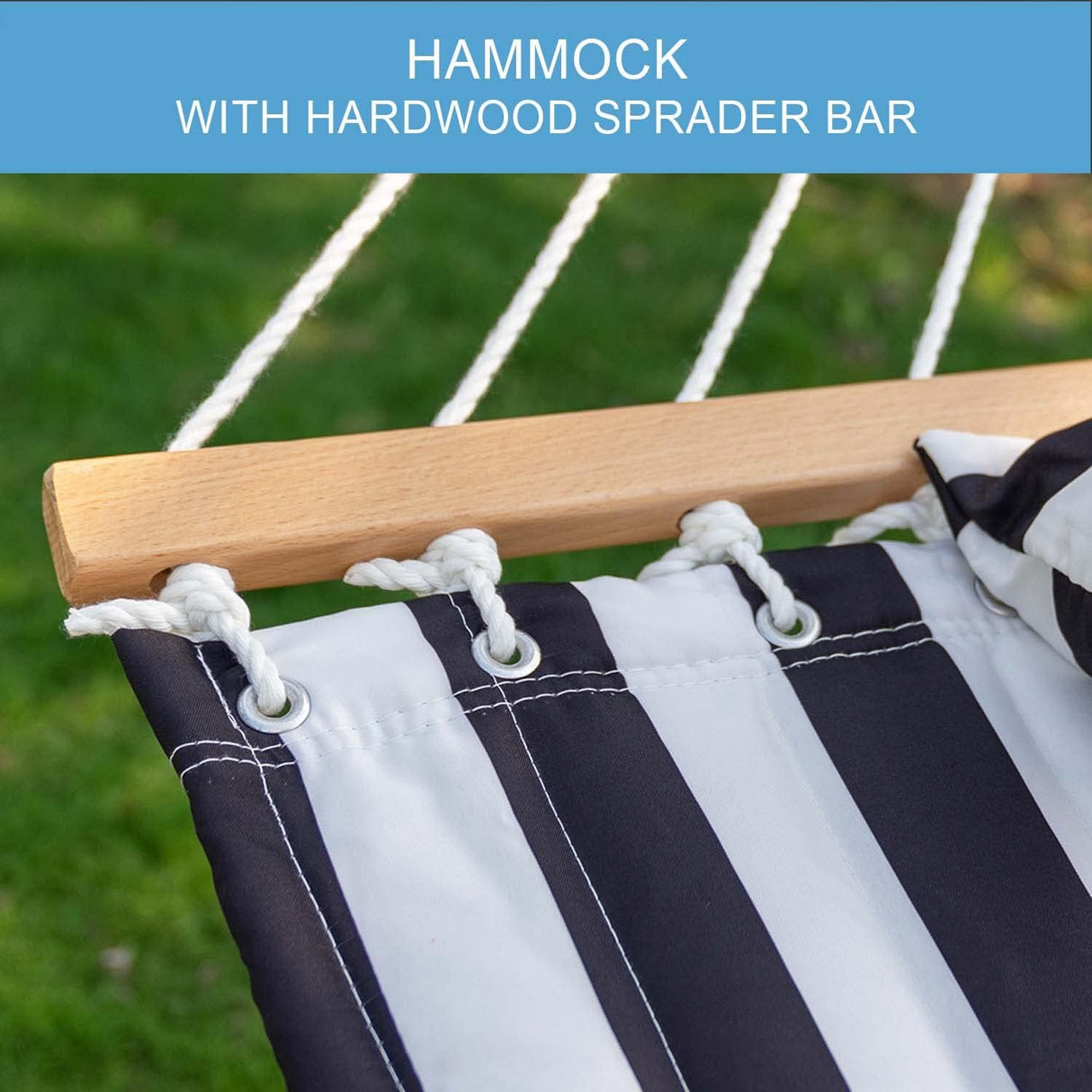 Hamaca Doble Lazy Daze 12 FT, con Baras y Almohada, 450 lbs