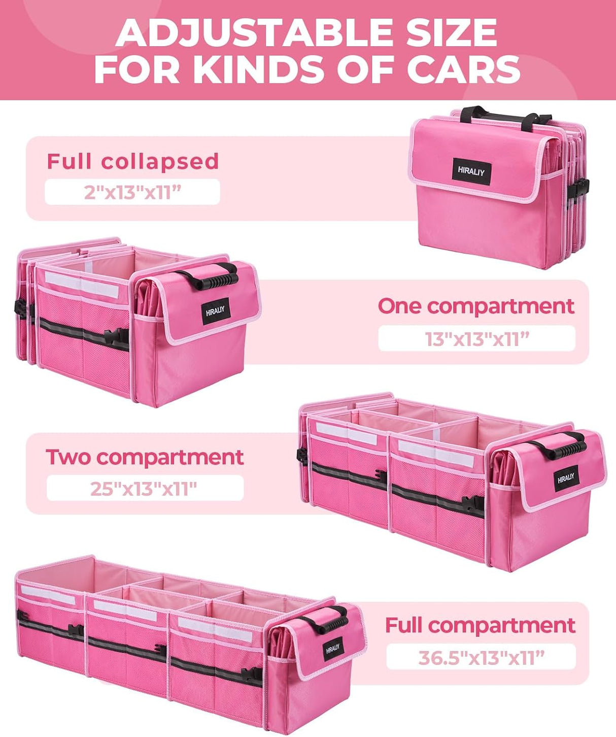 Organizador de Maletero HIRALIY 4 en 1 con Cooler Fugas