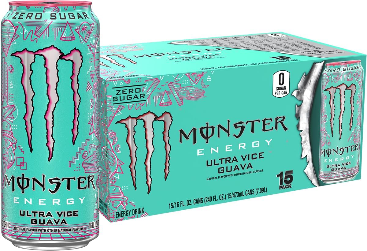 Bebida Energética Monster Energy Ultra Vice Guava Sin Azúcar 16oz