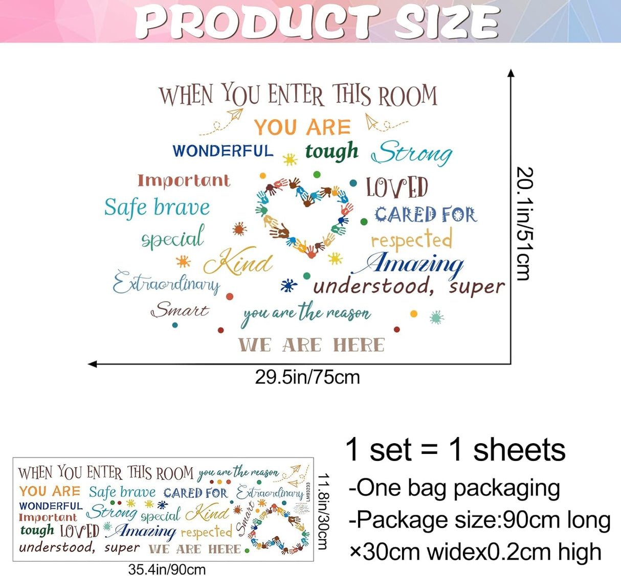 Vinilos de Pared Motivacionales LM93233 Decoración Removible