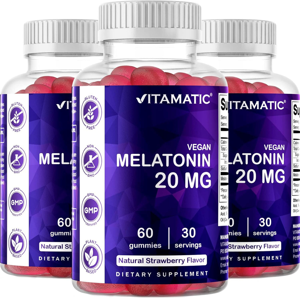 Vitamatic suplemento que no forma hábito para dormir 20 mg