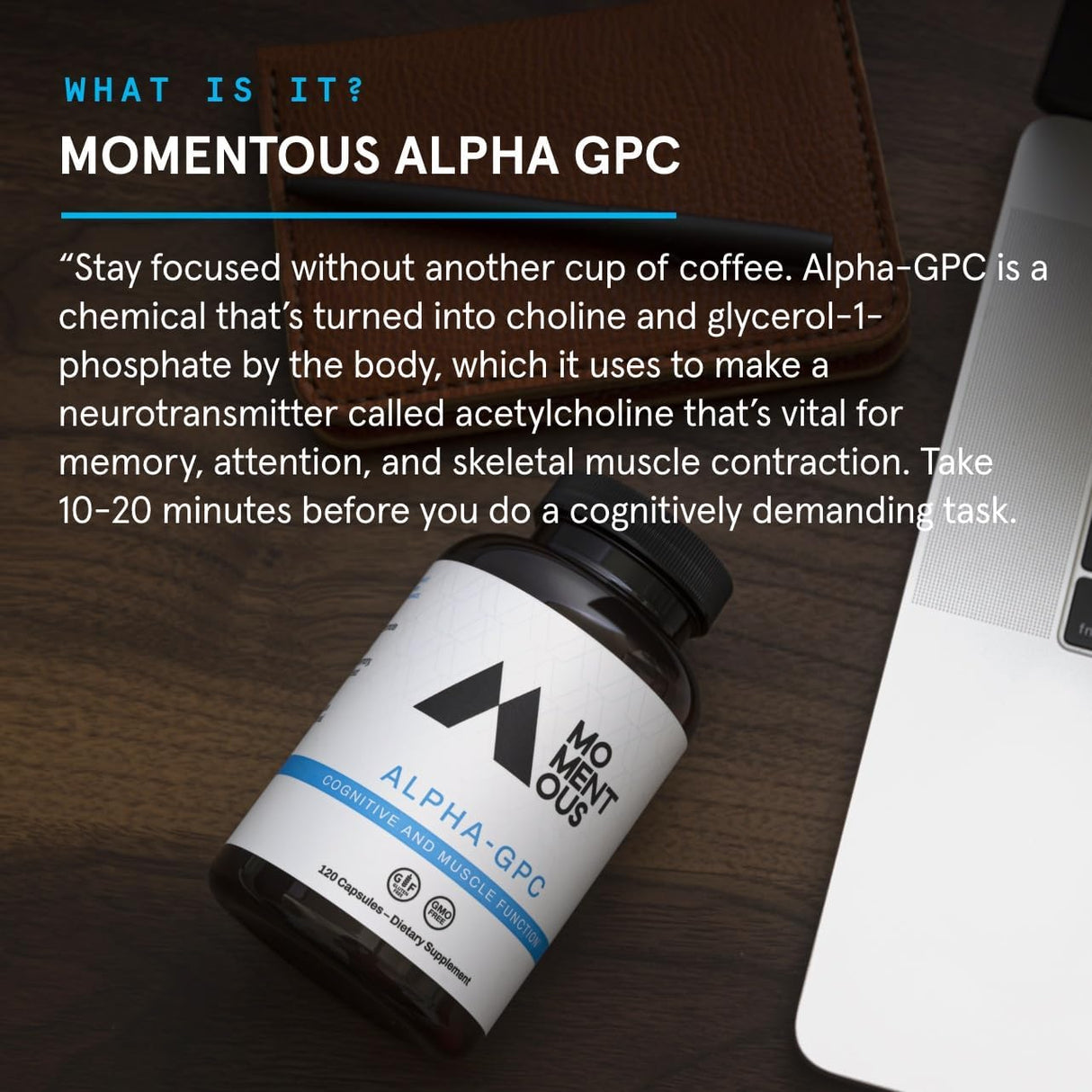 Cápsulas de Alpha GPC, Alta Potencia, Modelo 60 Servings