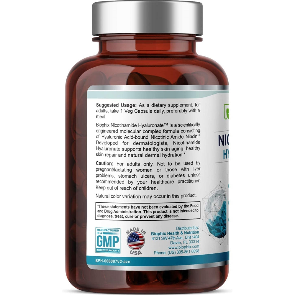 Suplementos B-3 Nicotinamide Hyaluronate 600 mg 60 caps