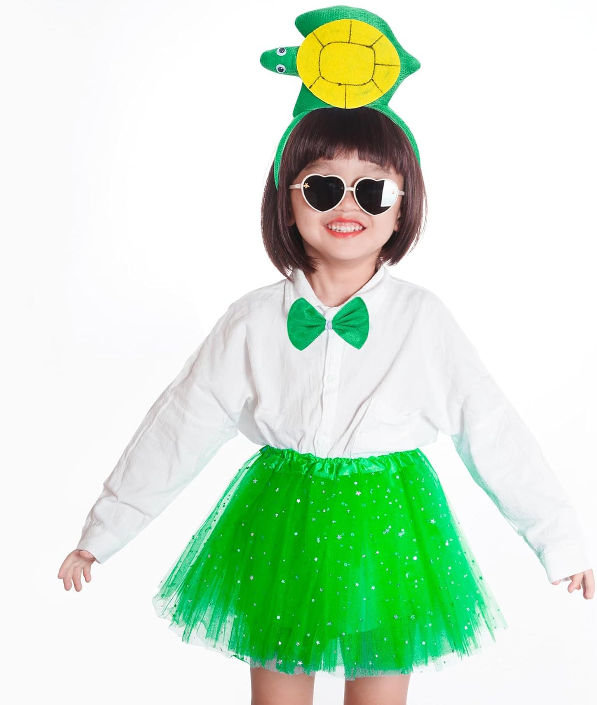 Disfraz de Tortuga Dxhycc con Tutu, Diadema, Pajarita y Cola
