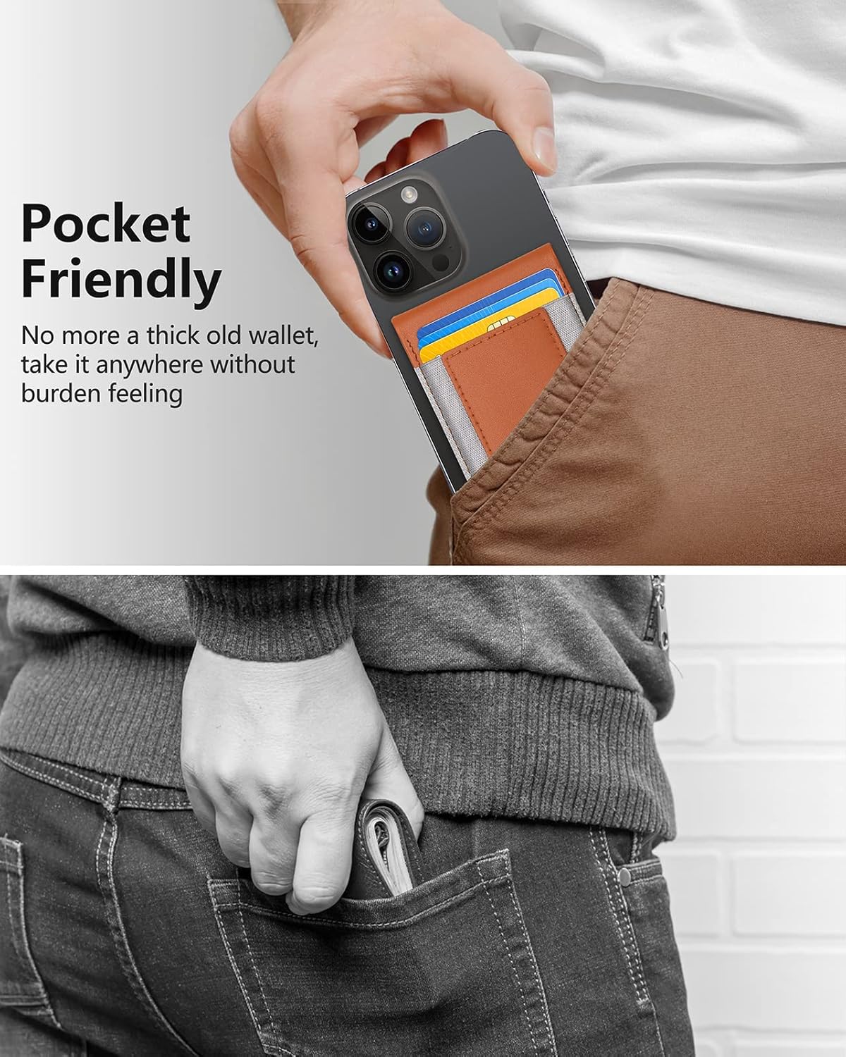 Cartera magnética 2 en 1, cartera iPhone 14 Pro Max