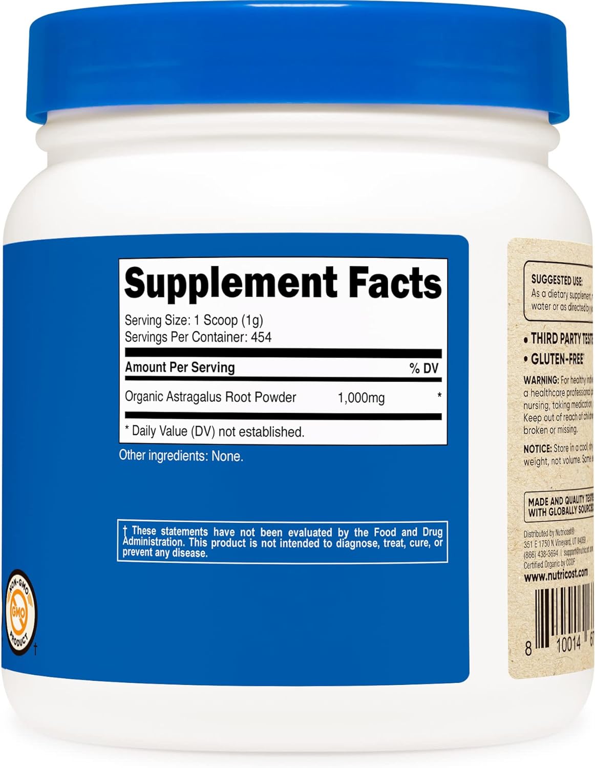 Nutricost Polvo de raíz de astrágalo orgánico de 1 libra