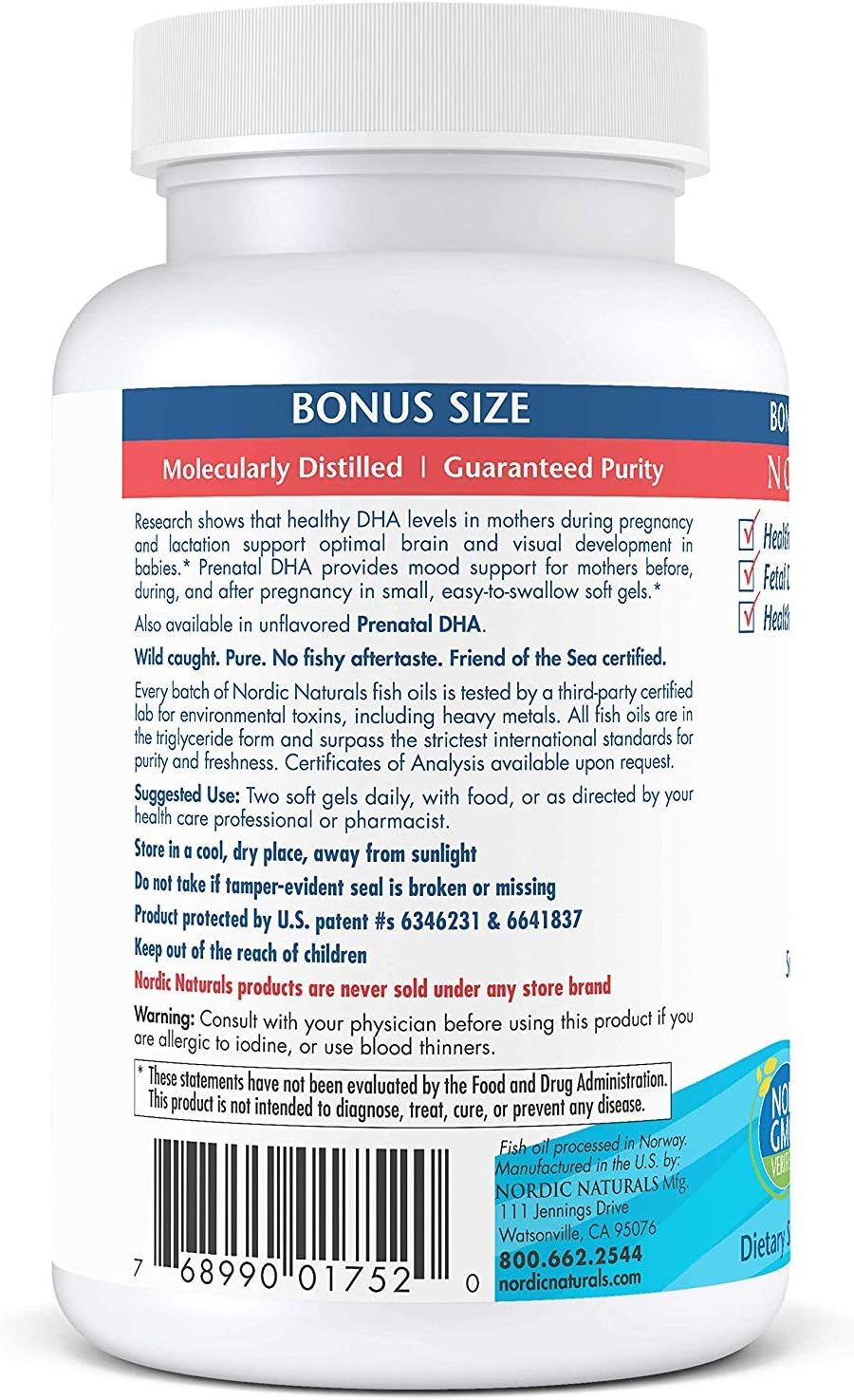 Suplementos alimenticio Naturals Prenatal