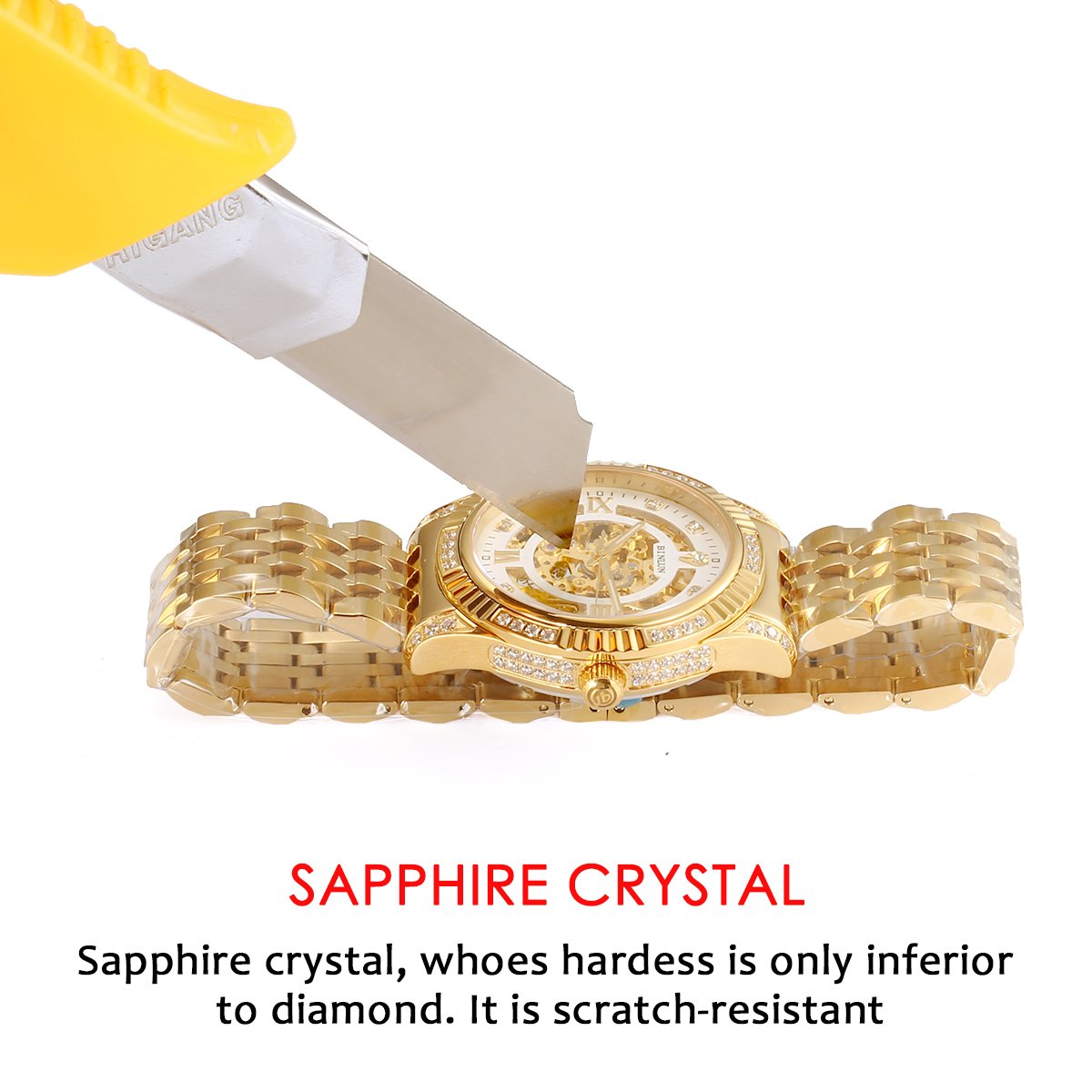 Relojes de lujo con esqueleto de oro automático