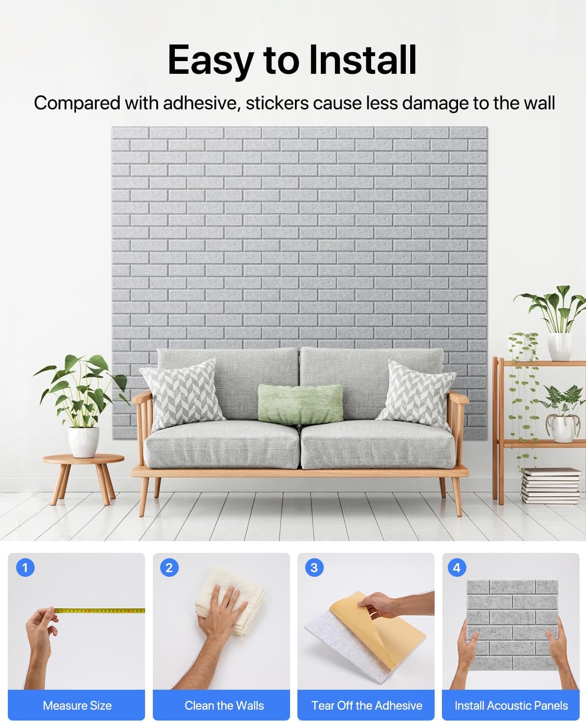 Paneles Acústicos Autoadhesivos 12 Pack 30x30x1cm Tratamiento