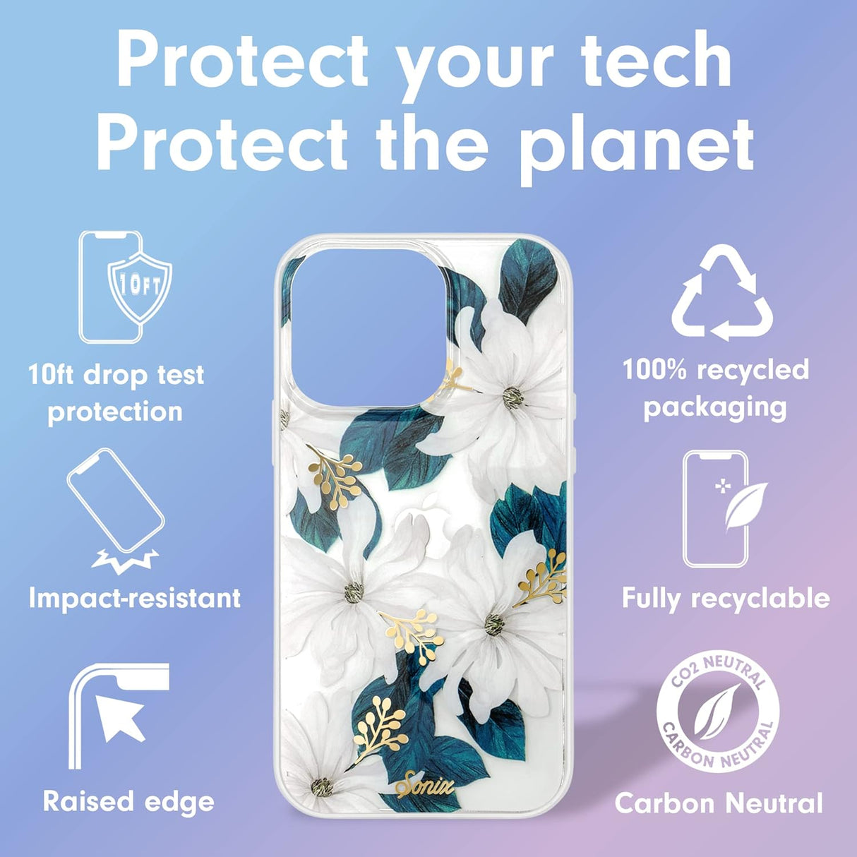 Funda compatible para celulares blanco