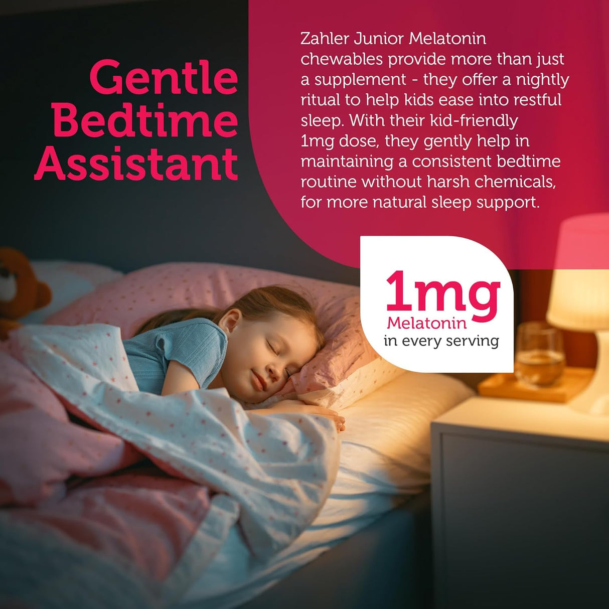 Suplemento para niños 1 mg masticable apoyo para dormir 120u