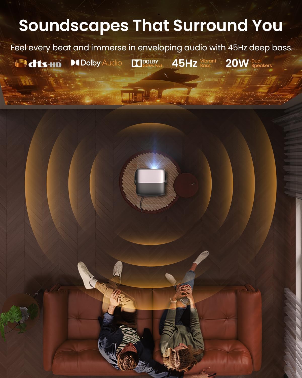 Proyector 4K JMGO N1S Pro, 2400 Lúmenes, WiFi y Bluetooth