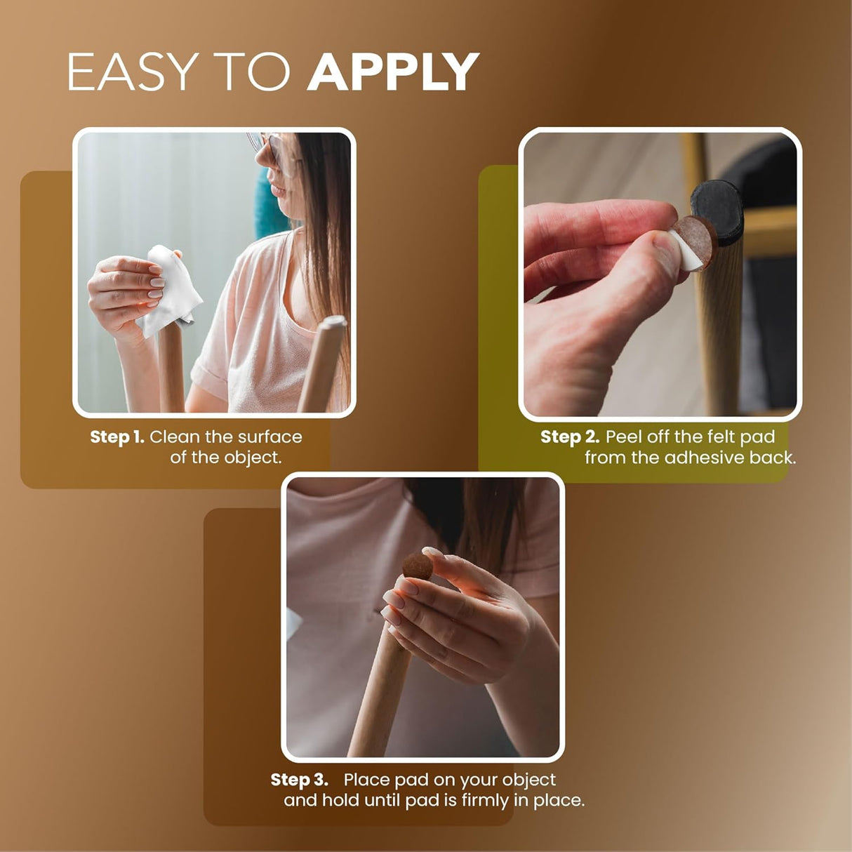 Almohadillas de fieltro para muebles Serenelife, 45 protectores