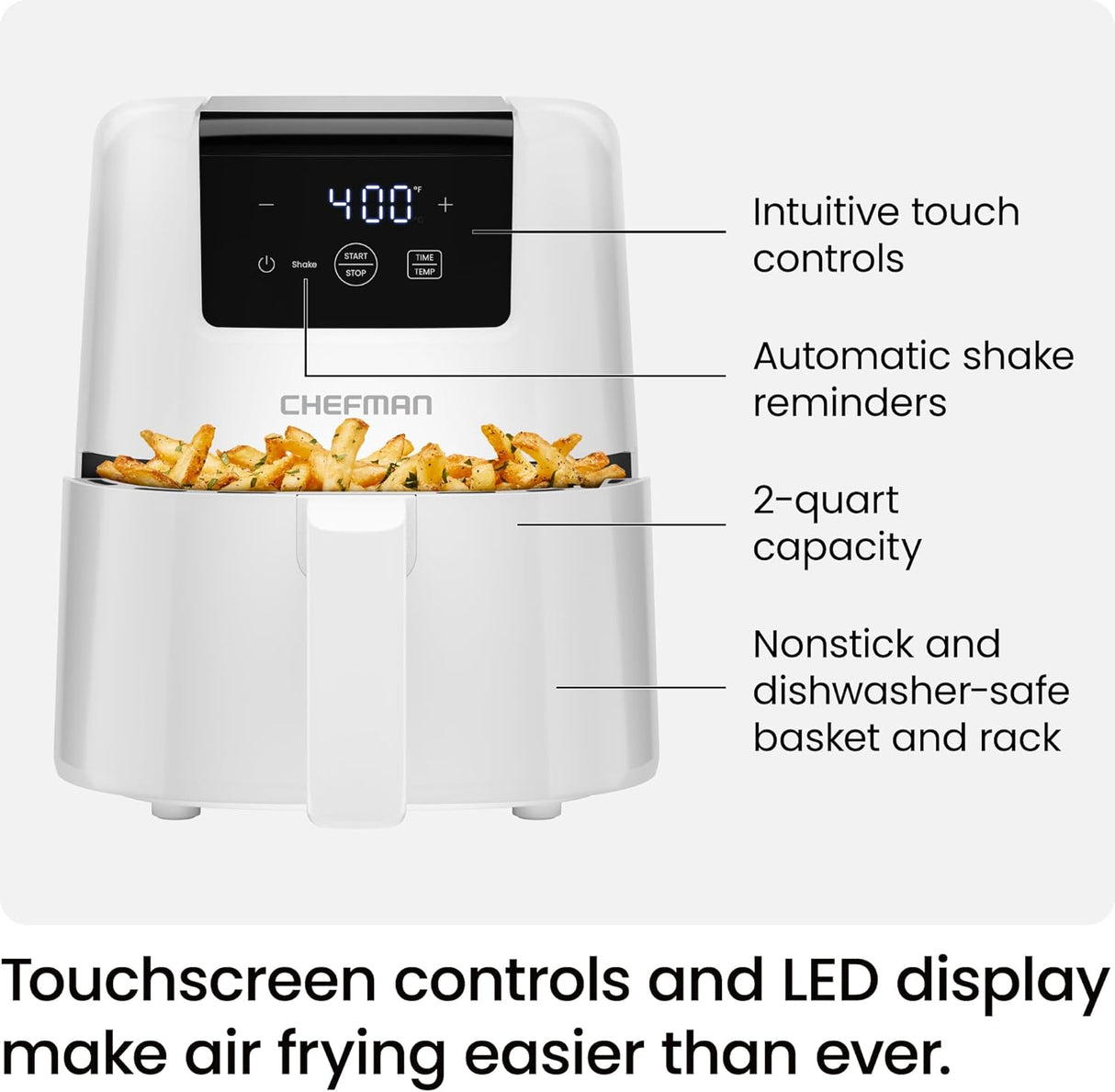 Mini Freidora de Aire 2 Qt CHEFMAN - Digital, Compacta, Modelo: