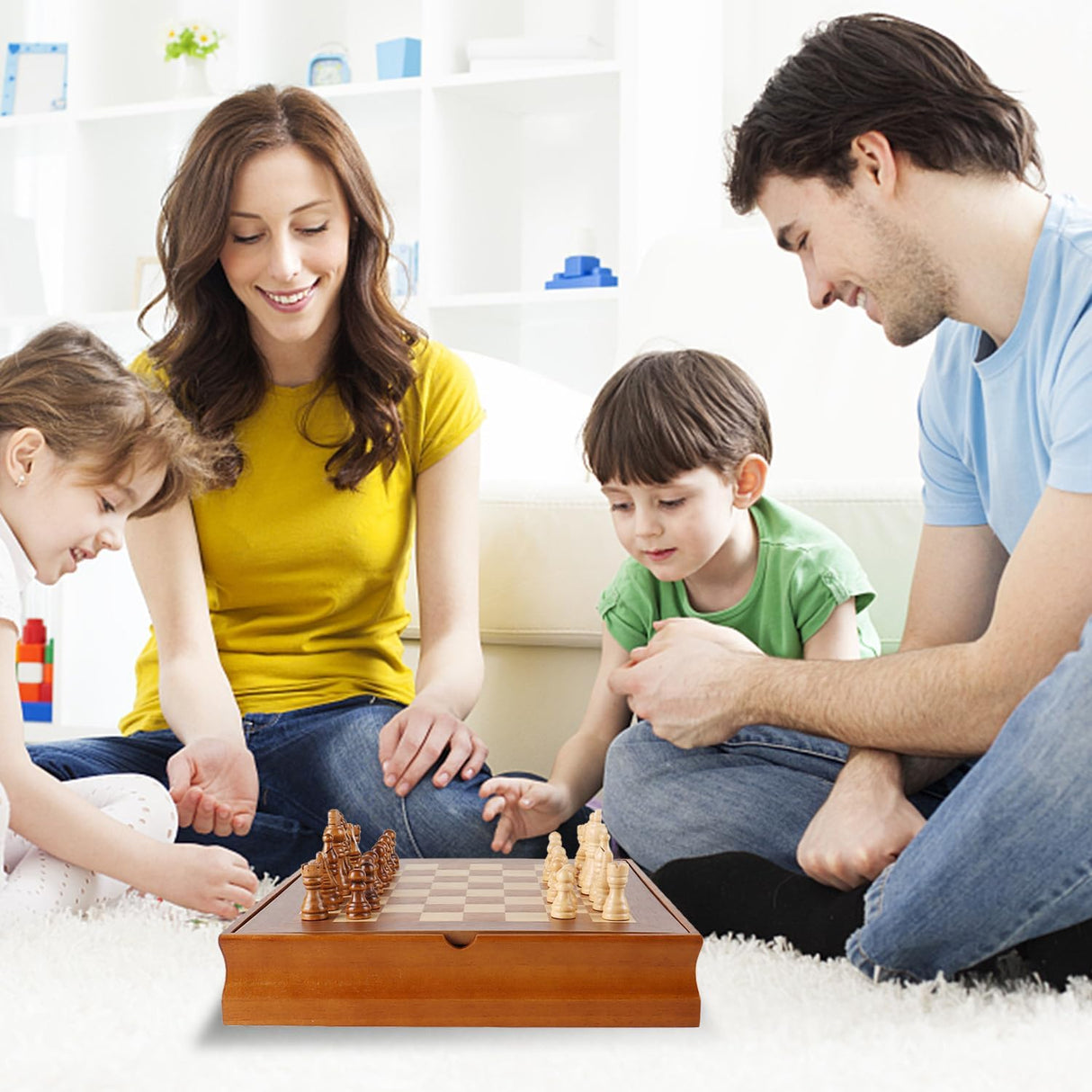 Juego de Mesa 7 en 1 GSE - Ajedrez, Damas, Dominó, Cribbage