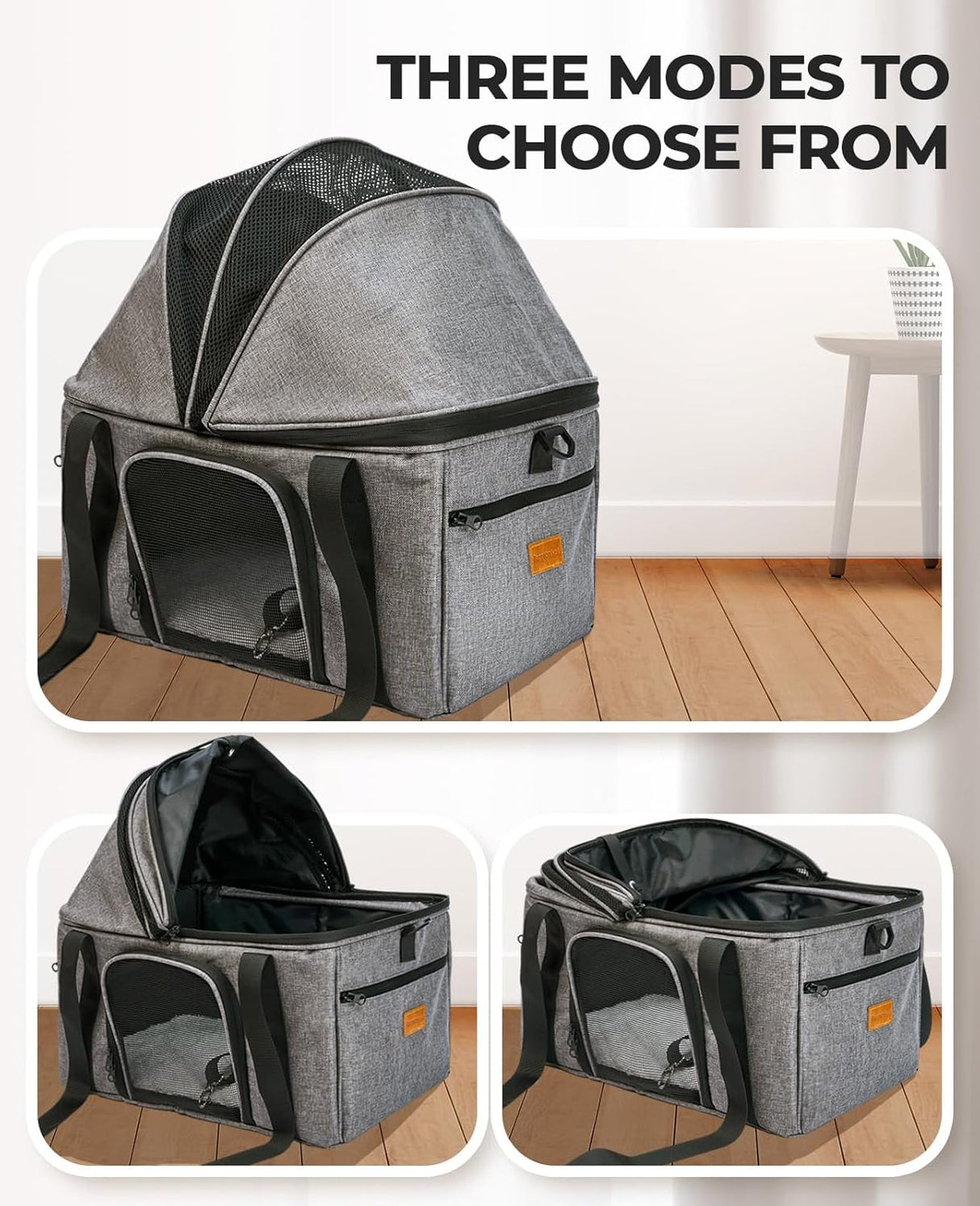 Transportín para Gato Grande BurgeonNest, Suave y Plegable