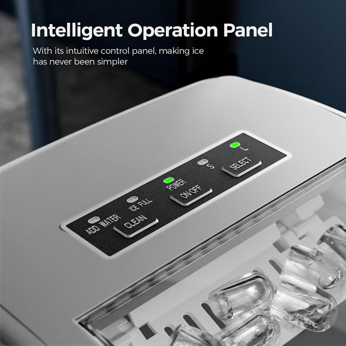 Máquina de Hielo Portátil, 26Lbs/24H, Auto-Limpieza, Modelo X