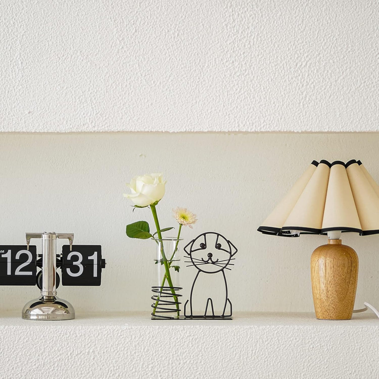 Marbrasse Jarrón hidropónico de vidrio de escritorio, florero con soporte para decoración del hogar, soporte moderno y creativo para terrario, contenedor Scindapsus (lindo perro)