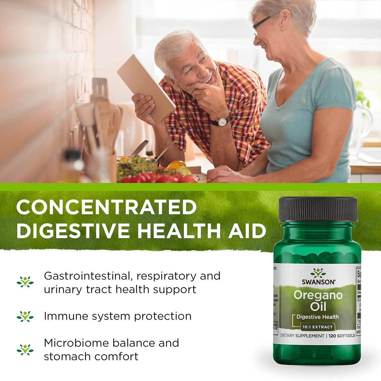 Suplemento Aceite de orégano promueve la salud digestiva