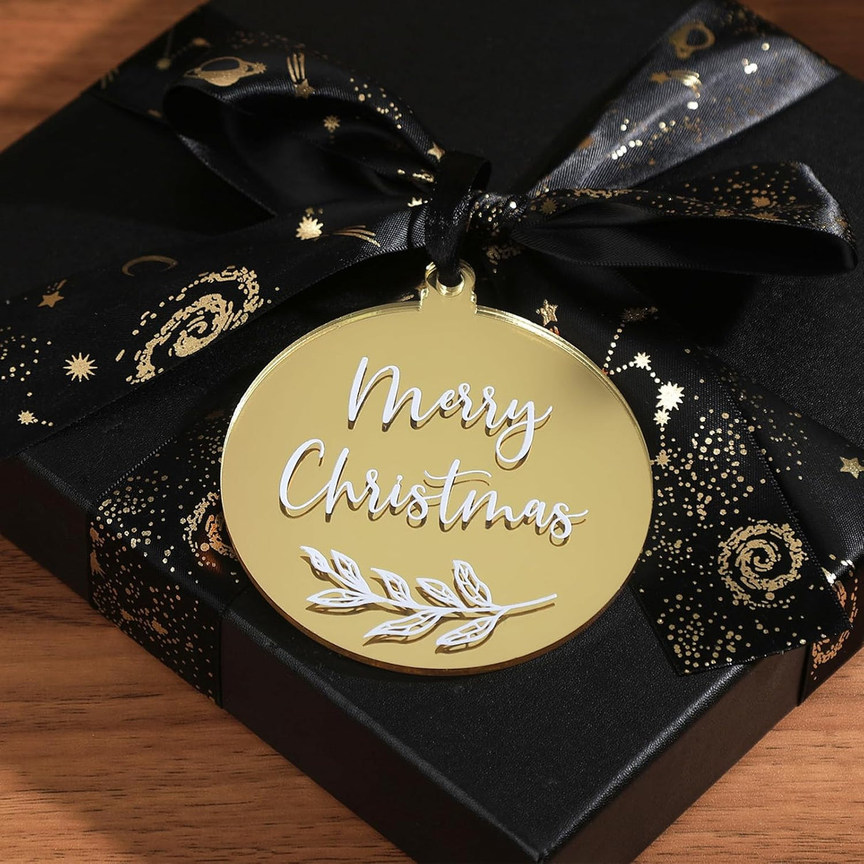 Adorno Navideño UNIQOOO 18 Pack 3.5'' Acrílico 2024 Extra Grueso